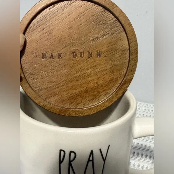 Rae Dunn Cream Mug with Dark Brown Lid - Picture 2 of 5